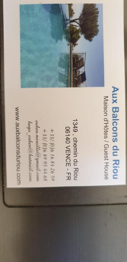 "Aux Balcons Du Riou" Avec Vue Mer 180 Degres Vence Bagian luar foto